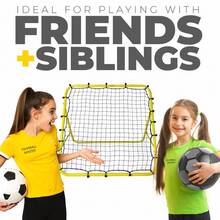 Football Master Premium Single Sided Sports Multi Skills Rebounder Training Aid Target Soccer Goal Kickback Adjustable Practise Goalkeeper Coaching Rebound Net - Yellow - View 8