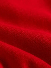 Girls' Elegant Solid Color Beaded Short Cardigan, Single-Breasted Thin Shawl - Red - View 8