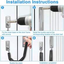 Cerradura de , Cerradura de Cadena para Puerta de  de Acero Inoxidable de 6.2'' para Apartamento, Puerta de Se - como en la foto - Ver 9