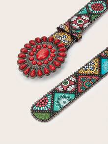 1条男士刻字扣印花腰带，美式朋克风男女通用腰带，百搭休闲街头服饰配饰 - A - 查看 4