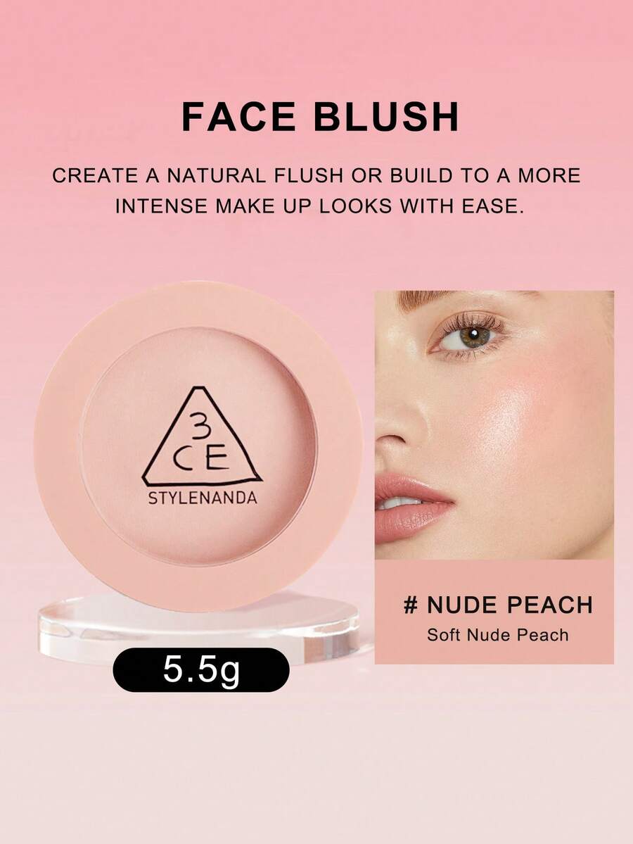 3CE Rubor - #Nude Pink - Nude Pink Suave - 5.5g - # MELOCOTÓN DESNUDO - Ver 1