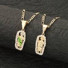 1 件 Tadeo 吊坠项链 - 镶嵌 3A 级锆石，经典宗教主题，日常佩戴，特殊场合皆宜，情人节、圣诞节、感恩节礼物，轻奢复古庄重信仰传承男女项链，周年纪念日礼物 - Tadeo - 查看 3