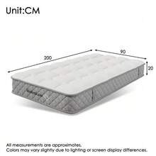 Upholstered Bed 90 X 200 Cm, Bed Frame With Slatted Base And Headboard, Padded Double Bed, Linen Fabric Cover In Grey, Timeless Modern Design, Youth Bed (With Mattress) - Grey - View 4