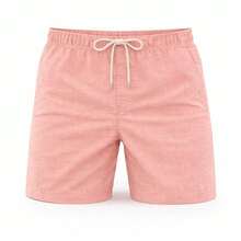 1 Summer Spring Spring / Summer / Autumn Spring / Summer Regular Fit Eyelet Drawstring Beach For Going Out Weekend Casual Holiday Father's Day Valentine's Day Christmas - Baby Pink - View 3