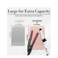 1PC Large Size Silicone Heat-Resistant Mat, Suitable For Curling Irons, 5-Piece/3-Piece/1-Piece Hair Straighteners, And Other Hair Styling Tools. Portable Heat Tool Mat, Suitable For Travel Dressing Tables, Hair Salons, Hair Styling Products And Accessories. It Is An Essential Item For Hair Salons And Beauty Travel, Back-To-School Season, And Travel Vacations. It Is Also A Must-Have For Women's Hair Accessories, Detangling Brushes, Hair Styling Accessories, Hair Dryers, Hair Care Products, Hair Styling Tools, Hair Products, Hair Care Products, Curling Brushes, Barbers, Hair Styling Accessories, Hair Styling Equipment, Travel Essentials, Hairstyles, Hair Styling, Hair, Travel, Hair Styling Products, Hair Styling Tools, Hair Styling Supplies, Barbers, Hair Styling Accessories, Barbershops, Hair Styling Equipment - 1PC - Random Color - View 3