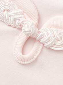 Balabala 女童短袖T恤，抗菌面料，中国风印花夏季上衣 - 粉紅色調 - 查看 4