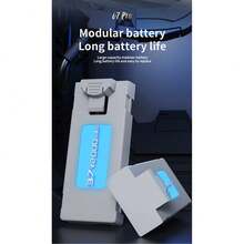 Drone i7 Pro Con Dos Cámaras 720P Control remoto de pantalla 2 baterías Cámara ajustable eléctricamente a 90 grados Dron - Blanco - Ver 9