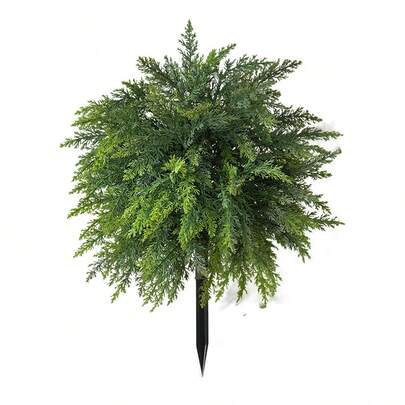 1pc Artificial Topiary Bonsai Tree With Pointed Tip, Faux Cedar Shrub, Fake Shrub Decor For Porch, Suitable For Christmas, Thanksgiving, Halloween Decoration