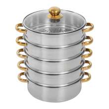 YISSALE Olla a vapor - Oro, Plata - Ver 4