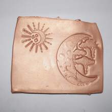 卡通日月星空浮雕纹理印章，陶瓷杯罐盘DIY制作工具，软陶雕塑创意礼品模具，可重复使用浮雕图案印模 - clear - 查看 4