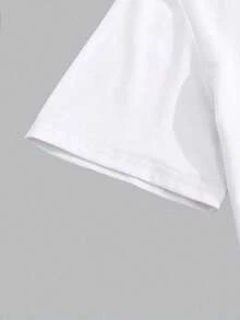 Warner Bros ¡Camisetas para hombre, estilo Gotham! ¡Una serie de camisetas con estampados de personajes que te traen un estilo oscuro y moderno! Impresión a doble cara, ideal para todas las estaciones, y también para mujer, ligeras y cómodas. - Blanco - Ver 5