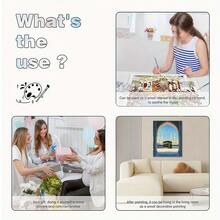 40X50cm Frame Not Included,1set Muslim - Sacred Arch Window: The Faith Realm Of The And Birds - Islamic - Suitable For Beginners Digital Painting Kit,Includes: Pigments, Paintbrushes, Hooks, Non-Marking Nails, Sample Diagrams - 40*50cm - View 8