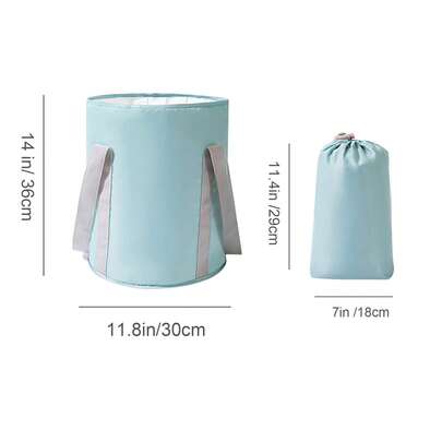 便携式可折叠泡脚袋，加厚保温，可覆盖脚踝，家用/宿舍/旅行适用，户外便捷泡脚盆