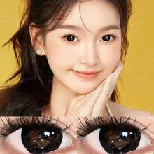 FRESH LADY Freshlady 0.00-6.00度 黑色14.50mm年抛型彩色隐形眼镜，含水量40%，柔软保湿，全天佩戴，适合日常妆容 - 黑色 - 查看 24