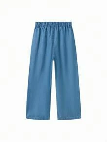 Balabala Girls Straight Leg Jeans, Lightweight Denim, Big Tween Girl Summer Long Pants 2026 - Denim Medium Blue - View 2