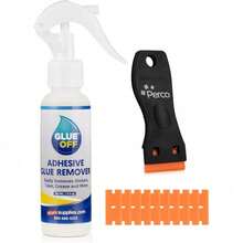 Glue Off Adhesive Remover 3.3 Fl. Oz & Scraper With Plastic Razor For Removing Labels (Adhesive Remover & Scraper W/Plastic Razor) - 3.3 Fl Oz (Pack Of 1) - View 9