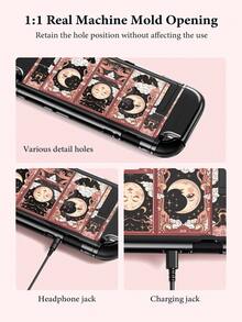 Ayotu 1 buah Casing Pelindung Bertema Kartu Tarot untuk Nintendo Switch 2/Switch NS/Switch OLED/Switch Lite, Generasi Baru Pola Bintang Matahari Bulan TPU Soft Shell, Pelindung Kontroler Game Universal, Casing Pelindung Kontroler Switch, Aksesori Gaming Switch, Anti Jatuh, Anti Selip, Tahan Gores, Tampilan Modis - MultiWarna - View 10