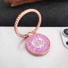 1pc Glitter Rhinestone Ring Phone Holder, Convenient TV/Video Watching Stand, Sturdy Adhesive Grip, Anti-Drop Phone Grip Holder - Multicolor - View 12