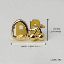 3pcs Set Fashionable Personalized Hip Hop Jewelry Grillz, Hollow-Out Copper Alloy Zirconia Teeth Grillz, Cool Gift For Men And Women - Multicolor - View 6