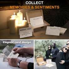 Share A Memory Cards For Celebration Of Life Decorations Ideas - Share A Memory Box For Funeral Memorial Cards Memory Keepsake For Celebration Of Life Decor Graduation Party Games - Wood - View 4