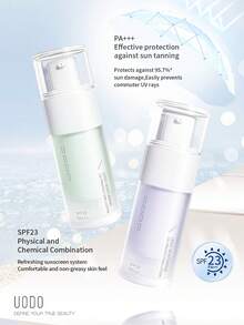 Uodo SPF 23 面部保湿霜，适合敏感肌肤，广谱防晒，无香型 - 不会在任何肤色上留下泛白痕迹，滋养保湿屏障 - 蕴含神经酰胺 - 綠色[修飾泛紅 適合泛紅肌膚] - 查看 4