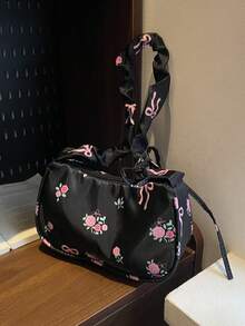 Sweet And Fashionable Multi-Purpose Handbag With Shoulder Strap, 2026 New Model, Retro And Versatile Style Bag, Elegant Women's Bag - Black - View 2