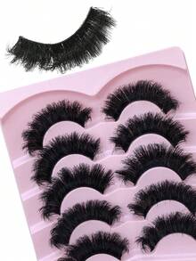 Hinarin 5对/包，浓密自然的假睫毛，包含猫眼、纤细、喇叭形等款式，打造扇形3D蓬松效果，宛如俄罗斯套娃，打造迷人眼妆。假睫毛，睫毛，假睫毛，假睫毛 - 濃密款 - 查看 9