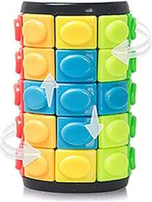 5 Layer Creative Intellectual Decompression Toy, 3D Magic Tower Colorful Corn Cylinder Rotating Cube, Five-Level Cylindrical Magic Cube For Stress Relief & Brain Training, Colorful Corn Pattern 3D Cube Fidget Toy For Adults, Smooth Rotation Cylinder Magic Tower For Puzzle Game & Finger Play, Durable Anti-Fall 5-Level Cube For Home Office Leisure Time, Fun 3D Magic Cube For Intellectual Exercise & Anxiety Relief - Multicolor - View 9
