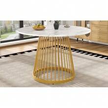 Dining Tables - Golden + White - View 3