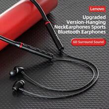 Lenovo HE05X Bluetooth Headphones, Magnetic Wireless Headset With High-Quality Audio, Low Latency, Waterproof Design For Sports, Running, Cycling, Calls And Music - Black - View 10