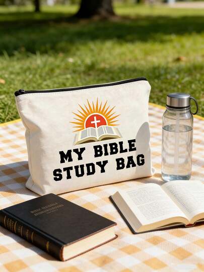 Bible Bag/Bible Cover Suitable For Adult - Standard Size Zippered & Pocketed Bible Holder With Internal Organization, Book For Bible Study, Church, Travel - Portable Bible Carrier,Zippered Cosmetic Bag, Lightweight Coin Purse, Toiletry Bag, Storage Bag, Travel Accessory,For Travel, Toiletries, Suitable For Travelers, Perfect For Vacation Getaways, Girls Trips,Mother'S Day And Valentine'S Day Gifts
