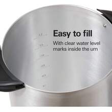 Cafetera de Gran Capacidad 45 Tazas Hamilton beach Ventana de nivel de agua/café, cafetera percoladora tipo urna de 45 tazas, potencia de 1090 watts, modelo 40519 - Tipo de Enchufe A USA (110-127V) - Ver 6