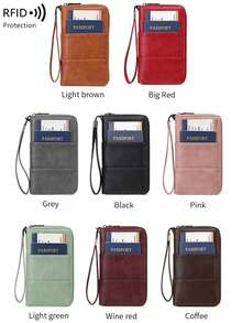 Waterproof Passport Wallet Combo Multi-Slot Card Cash Boarding Pass Organizer - Black - View 10