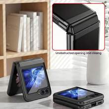 适用于三星 Galaxy ZFold3、ZFold4、ZFold5、ZFold6、ZFOLD7、ZFlip3、ZFlip4、ZFlip5、ZFlip6、ZFlip7FE、ZFlip7 手机壳,电镀边框透明硬质 PC 保护套,时尚百搭 - 彩色 - 查看 6