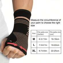 1 pieza Guantes de soporte de muñeca con fibra de cobre - Correa de compresión ajustable, diseño de malla transpirable con hebilla, adecuado para soporte de mano y muñeca, aplicable para actividades deportivas, vendaje de mano y protector de muñeca deportivo, ajuste ceñido - multicolor - Ver 4