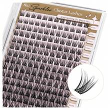 LASHVIEW 168pcs Cluster False Eyelashes, 8-16mm, DIY Eyelash Extension, Suitable For At-Home Single Lash Extension, 3D Quick & Soft Extension - Pink - View 9