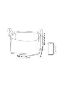 1pc Foldable Round Storage Basket With Handles, Cute Animal Pattern, Large Capacity Multi-Purpose Storage Bin For Nursery, Baby Diaper, Clothes, Toys And Accessories Organization - Multicolor - View 10