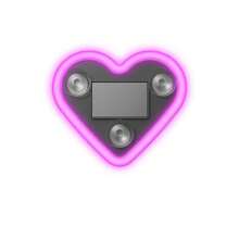Luz ambiental de coche en forma de corazón, ventosa para ventana de coche, luz Led de ambiente, 500mAh, lámpara de neón recargable/USB-C, adornos ESME - Rojo - Ver 6
