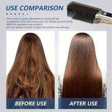 可拆卸直发梳/夹板配件，非电动美发工具，适用于普通发质，塑料梳齿，ABS手柄，经久耐用且易于使用，适合日常头发护理和造型。 - 彩色 - 查看 2