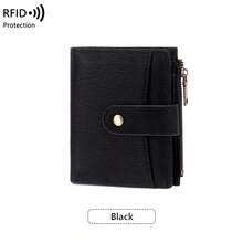 Simple Short Wallet Waterproof PU Leather Card Holder Small Coin Purse - Multicolor - View 12