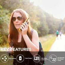 ¡RecomendadoMotorola Solutions, Portable FRS, T470, Talkabout, radios bidireccionales, preparación para emergencias, Recargable, 22 Canales, 35 Millas, Negro con Amarillo, Paquete de 2¡Top de Temporada - T470 - Ver 1