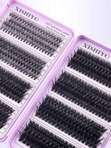 616pcs D-Curl Individual False Eyelashes Set, With Adhesive, Sealer, Mascara Brush, Tweezer Tools, DIY Home Use, Easy To Wear, Large Capacity Segmented False Eyelash Album, Suitable For DIY Different Eye Makeup, Mixed Style False Eyelash Extension Kit, Large Capacity Eyelash Album + Adhesive + Eye Brush - Multicolor - View 10