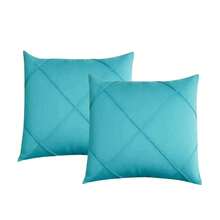 Kit 2 Draped Suede Cushion Covers 45x45cm - Azul menta - Ver 1