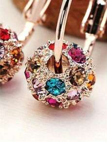 Women's 1 Pair Fashion Rhinestone Alloy Earrings Daily Wear Jewelry - Nhiều màu - Xem 4