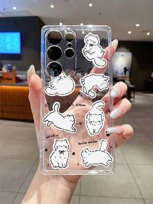 1个可爱卡通猫图案安卓手机壳，精准开孔摄像头保护，兼容三星Galaxy S25 Ultra/Galaxy S24 Ultra/S24/S23 Ultra/A56 5G/A55 5G/A52s 5G/A26 5G等机型，无品牌标识，Pixel保护壳 - 彩色 - 查看 5