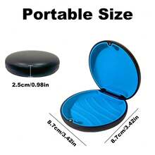 隐形矫正器收纳盒，适用于 Invisalign 隐形矫正器，便携式设计，磁吸式闭合，旅行理想之选 - A - 查看 8