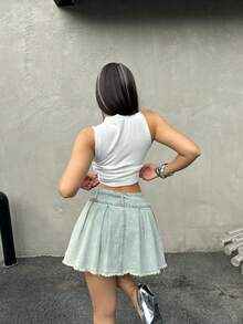 Women's Y2K Strawberry Pattern Ribbed Knit Cropped Tank Top, Cute Retro Summer Casual Wear, Suitable For Rave Festivals And Daily Outings White - White - View 2