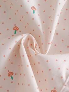 Girls' Long Sleeve Frill Trim Printed Blouse - Apricot - View 6