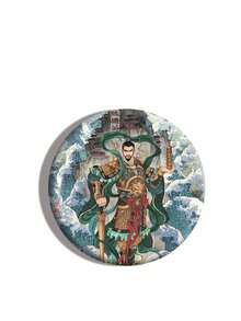 5pcs/10pcs New Nezha Chaos In The Sea Ao Bing Metal Brooch, Random Delivery Party Small Gift - Multicolor - View 5