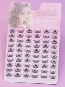 10 Rows Of 60 Clusters Of False Eyelashes, Natural Fish Tail Fairy Style, Ultra-Fine Stem Feather Fan Fish Tail Grafting Eyelashes, Suitable For Weddings, Parties, Clubs, Daily Work Meetings And Other Occasions, Comfortable To Wear, Suitable For Beginners To Curl And Plant. - C - Xem 4